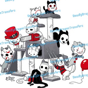 Horror Cats - Ready to Press - DTF Transfer