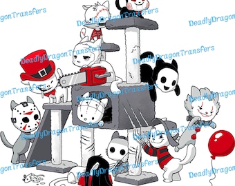 Horror Cats - Ready to Press - DTF Transfer