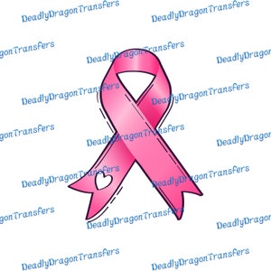 Pink Ribbon - Ready to Press - DTF Transfer