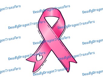 Pink Ribbon - Ready to Press - DTF Transfer