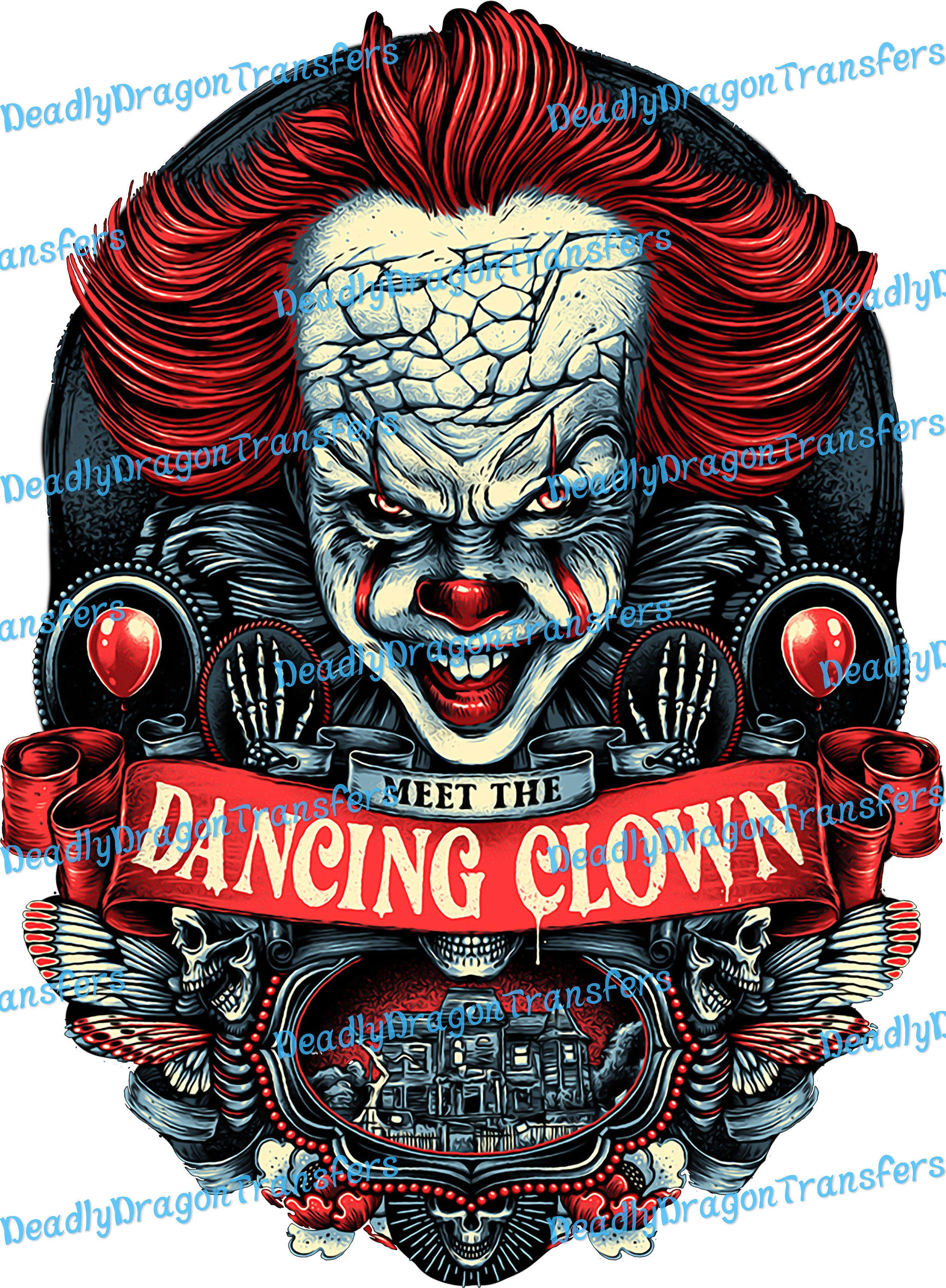 Killer Clown 1 - Ready to Press - DTF Transfer