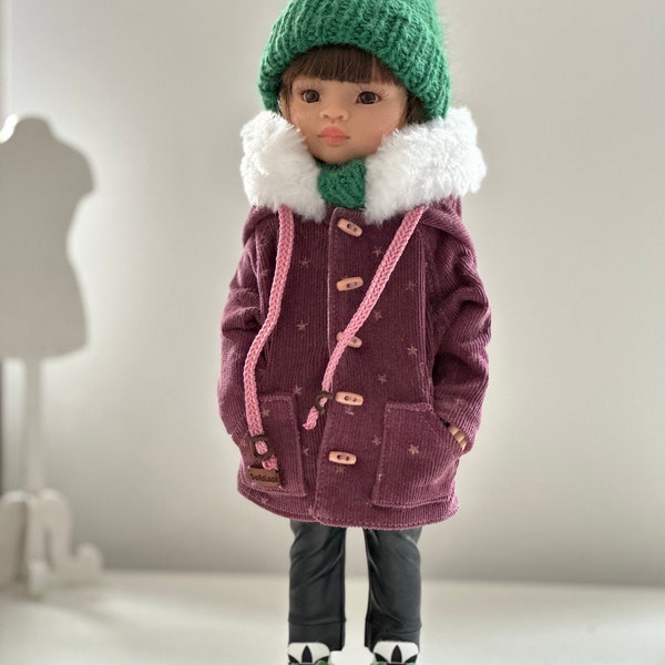 Jacke mit Kapuze für Puppen 32-35 cm, Puppen Kleidung Paola Reina, Puppen Outfit