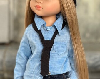 Poupée de mode aux cheveux blonds en veste avec jeans, Paola Reina, fille cadeau d'anniversaire, fille cadeau, cadeau meilleure amie,