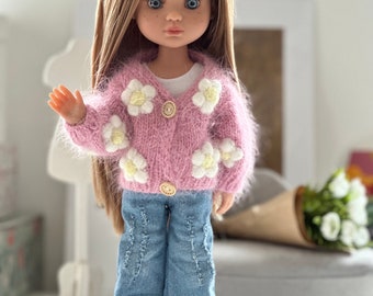Muñeca Eva Berjuan de pelo largo rubio y ojos azules, muñeca con cuerpo movible, regalo hija por su cumpleaños, juguete