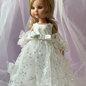 Beautiful doll in a luxurious dress with curly blonde hair, Berjuan Eva, dolls clothes, gift daughter. Toys for girls Bild 9