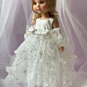 Beautiful doll in a luxurious dress with curly blonde hair, Berjuan Eva, dolls clothes, gift daughter. Toys for girls Bild 7