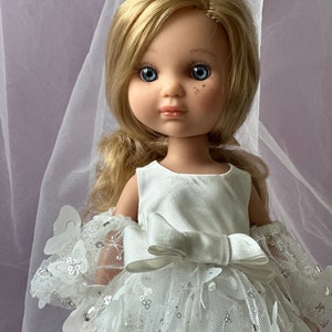 Beautiful doll in a luxurious dress with curly blonde hair, Berjuan Eva, dolls clothes, gift daughter. Toys for girls Bild 1