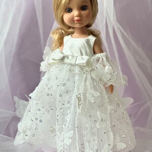 Beautiful doll in a luxurious dress with curly blonde hair, Berjuan Eva, dolls clothes, gift daughter. Toys for girls Bild 8