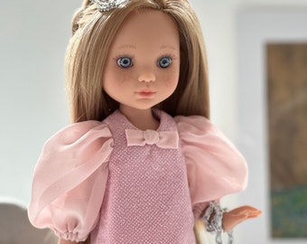 Muñeca princesa Eva Berjuan con vestido rosa, muñeca con cuerpo articulado, regalo cumpleaños hija, regalo mejor amiga, juguete