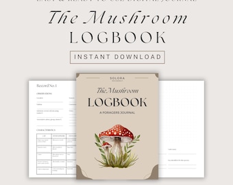 Digital Foraging Journal, Printable Foraging Journal, Foragers Field Journal, Mushroom Notebook, Foraging, Plant Journal, Field Journal