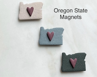 Set of 3 Oregon State Magnets, Cord and Clay Co