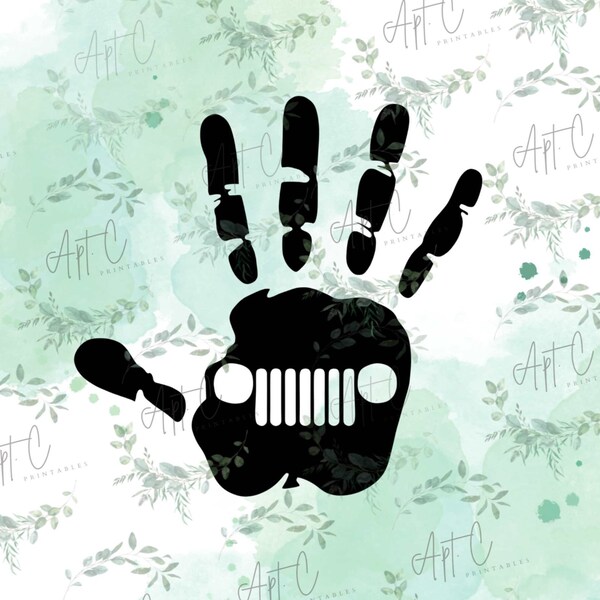 4X4 grill wave PNG JPG, wave hand clipart, 4X4 hand PNG, vehicle grill wave, off-road clipart, 4X4 decal png, grill clipart, hand jpg