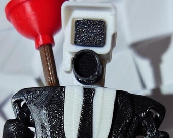 Skibidi Toilet CameraMan | Articulated Toy over 7 inches high