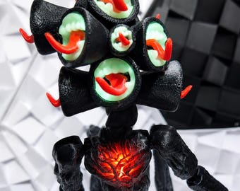 Muñeca Cabeza de Sirena Oscura: Edición Pesadilla que brilla en la oscuridad con LED