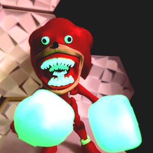 Shin Super Sonic Large 8" tall, 13" long Articulated Fidget toy glow in the dark Shin Knuckles