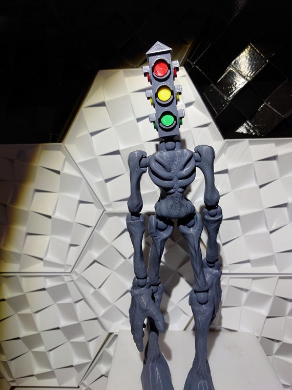 Traffic Light Head Doll - Articulated, 22cm high or over 9 inches tall.