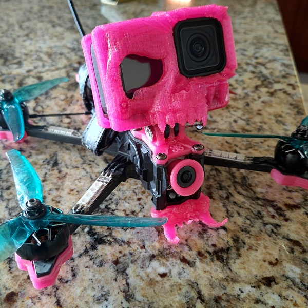 GoPro Hero 9/10/11/12 Skull TPU Protector, can be used on FPV and non FPV