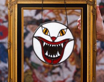 PRE ORDER* House (1977) Blanche Ghost Cat Stained Glass Sun catcher