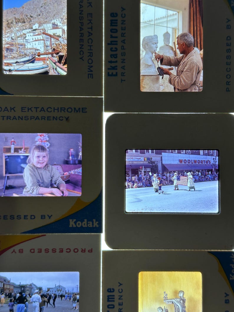 LOT OF 50 35mm Slides Vintage Color Photo Transparencies Red Border ...