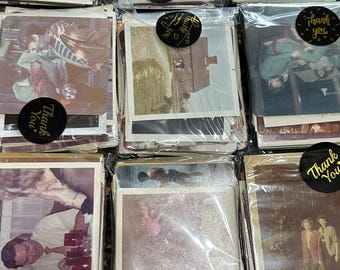 100 Boring/Bad VINTAGE COLOR PHOTOS Lot of Original Snapshots white borders & rounded matte junk quality journal collage ephemera scrapbook