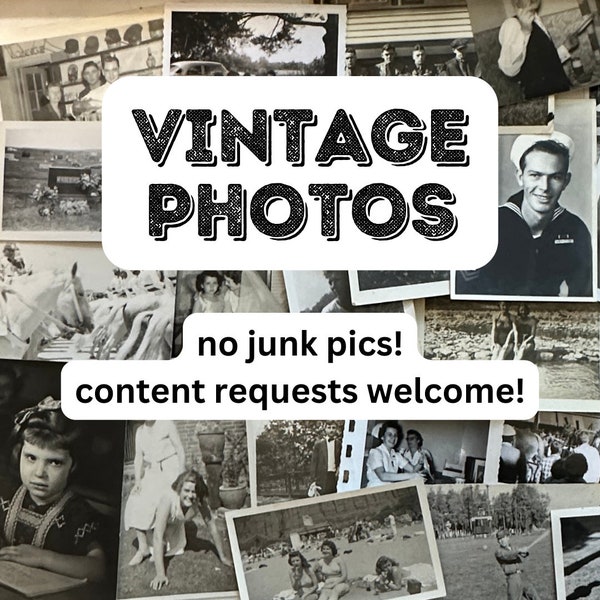 VINTAGE PHOTOS Lot - No junk! I take content requests!!! Original Black&white Found Snapshots Variety Mystery Lot ephemera bulk photographs