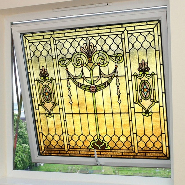 Window Film Frosted Stained Glass Etsy
