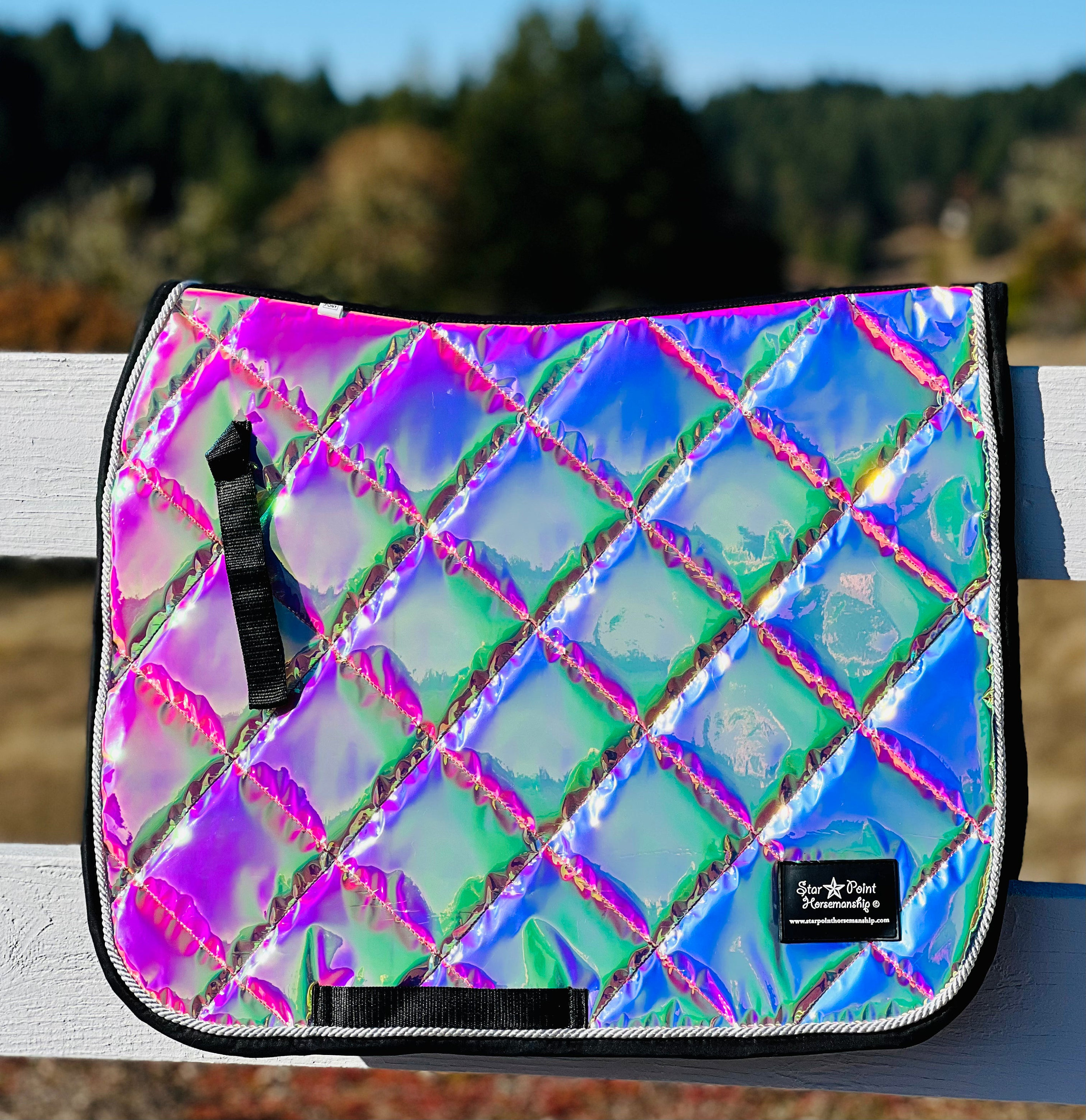 Holographic English Saddle Pads Etsy