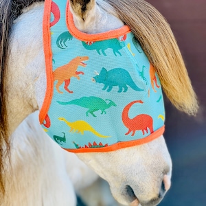 Dinosaur Fly Mask (Mini to Horse Size)