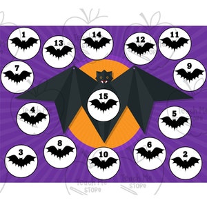 Halloween Bat Counting Activity | Halloween Busy Book Page| Counting 1 to 15