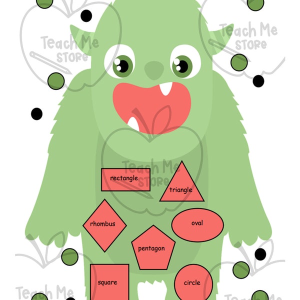 Monster Shapes Learning Activity