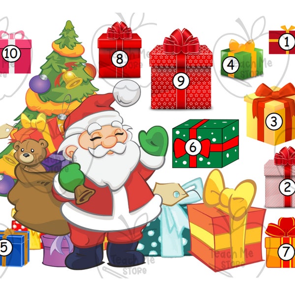 Christmas Preschool Pages | Christmas Busy Book Pages | Counting | Patterns | Match Game