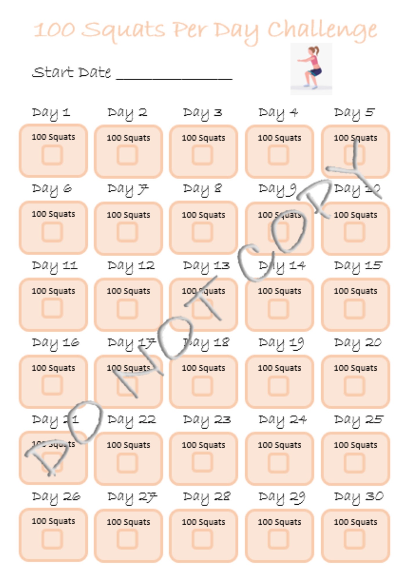 100 squats a day challenge