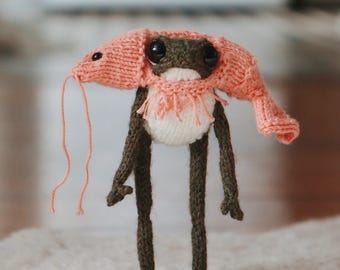 DIGITAL PATTERN Shrimp hat pattern for frog (5-6inches)