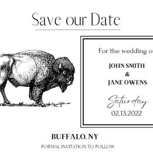 Customizable "Buffalo" Wedding Invitation Bundle