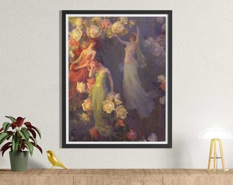 Charles C. Curran - The Perfume of Roses (Giclée Fine Art Print // 3 Premium Papers inc. Hahnemühle // Print only or Framed)