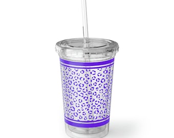Purple Leopard Meuw (Clear) Suave Acrylique Cup