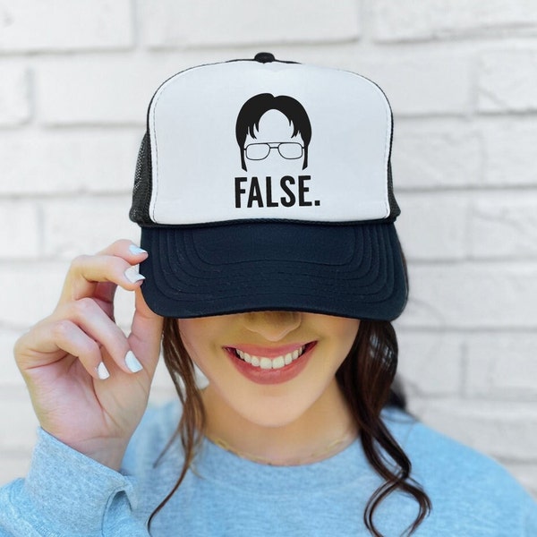 False Trucker Hat| Office Lover| Dwight Funny Quote| The Office Gift| Funny Office Ideas| Michael Scott| Schrute Farms| Prison Mike| TV Show