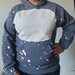 Blank Gebleichter Hoodie, Blank Gebleichtes Sweatshirt, Rohling Gebleichte T-Shirts, Großhandel Blank Gebleichte Hemden, Gebleichte Tshirts