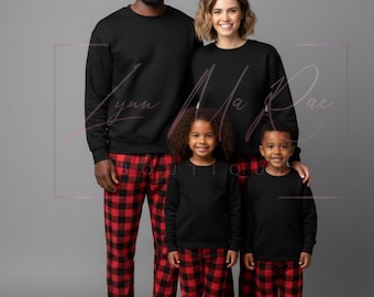Gildan Crewneck Sweatshirt, Christmas Sweatshirt Mockup, Family Matching Pajamas, 18000 GIldan Mock Up, POD Mockup, Family Mockup