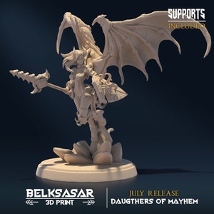 Succubus Dungeons and Dragons Miniature Succubus Heart ripper B DnD female demon miniature DnD Female succubus pathfinder miniature ttrpg
