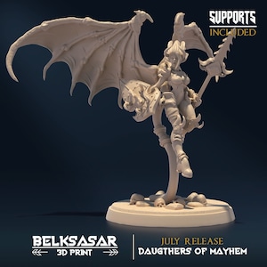 Succubus Dungeons and Dragons Miniature Succubus Heart ripper C DnD female demon miniature DnD Female succubus pathfinder miniature ttrpg