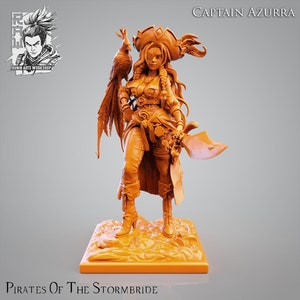 Female pirate miniature for dungeons and dragons miniature female pirate captain DnD miniature | Captain Azurra | Female pin up sexy pirate