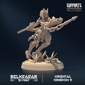 Female Ronin miniature for dungeons and dragons fantasy tabletop gaming | Twighlight Shine Stalker E | female samurai female ninja warrior