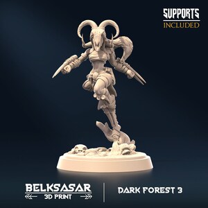 Female Barbarian dungeons and dragons miniature | Forest Ripper A | DnD female fighter miniature Savage warrior DnD tribal warrior TTRPG RPG