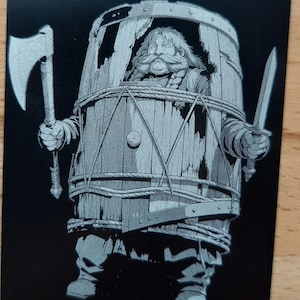 Engraved Metal Dwarf Token for MTG, 2/2 Fantasy Creature Accessory (0.18mm Thick)
