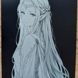 Engraved Metal Elf Token for MTG, 1/1 Creature Accessory (0.18mm Thick)