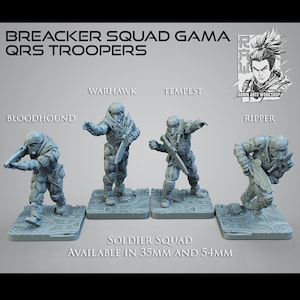 Sci-fi cyberpunk max tactical security squad l cyberpunk l cyber marines l maxtac l breaker squad gama quick response squad troopers l RAW