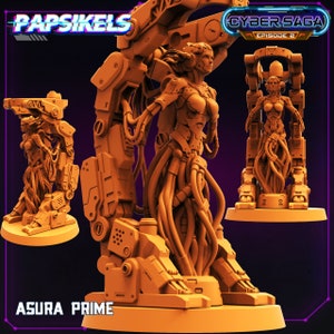 Android Cyberpunk miniature Cyborg miniature | Asura Prime | ttrpg scifi miniature for dungeons and dragons, wargaming, tabletop, and gaming