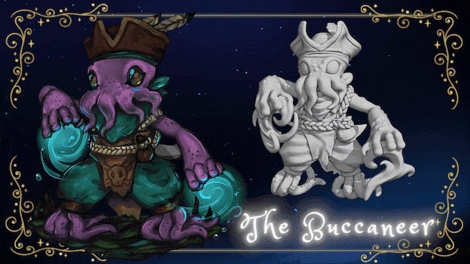 mind flayer miniature Miniature Dungeons and Dragons Cthulhu Pirate Forest Animal kraken miniature octopus miniature sailor dnd mini captain
