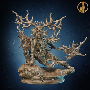 Druid dungeons and dragons miniature Female druid DnD mini tabletop gaming miniature ttrpg shaman miniature witch doctor miniature mystic
